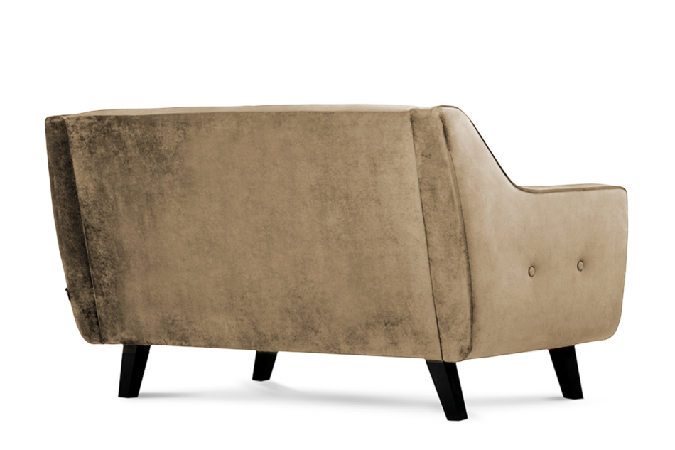 TERSO Skandynawska sofa 2 osobowa welur beżowa ciemny beżowy - zdjęcie 2