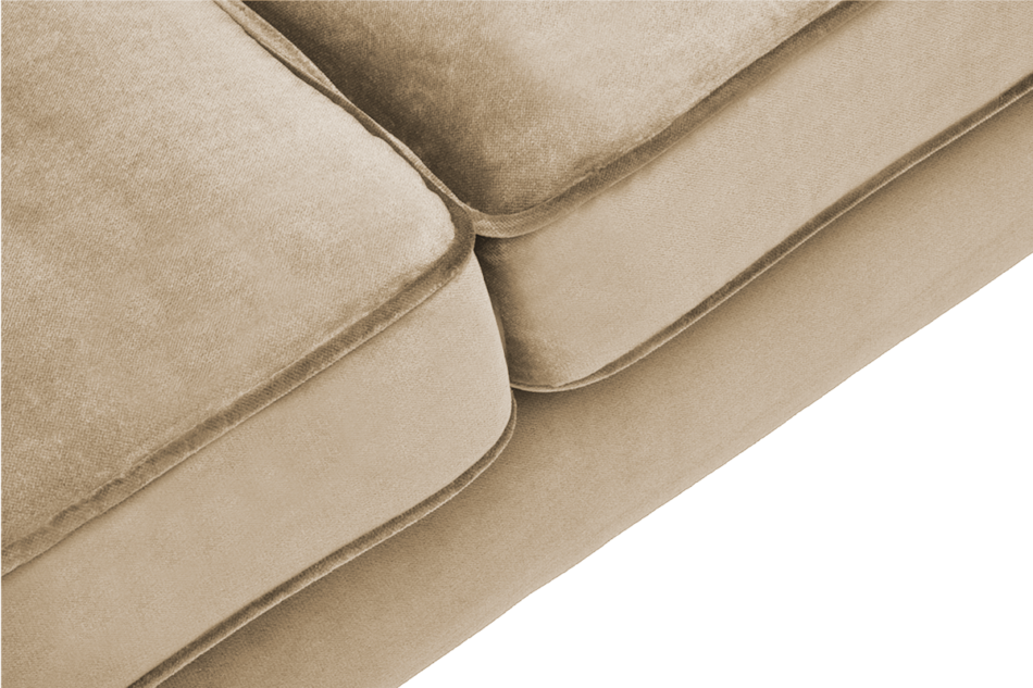 TERSO Skandynawska sofa 2 osobowa welur beżowa ciemny beżowy - zdjęcie 3
