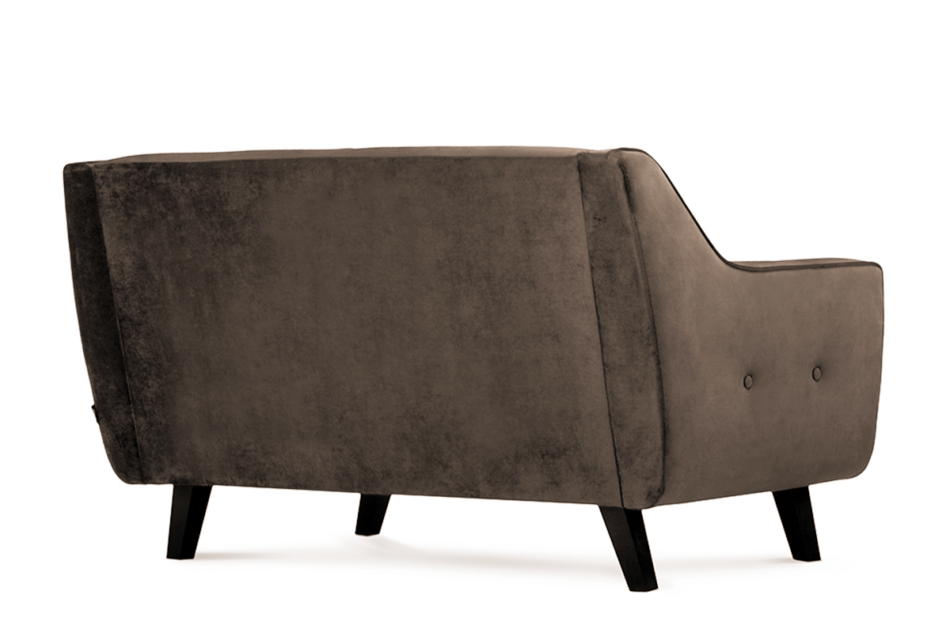 TERSO Skandynawska sofa 2 osobowa welur brązowa brązowy - zdjęcie 2