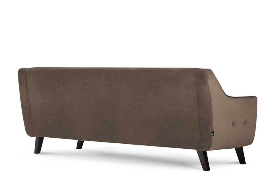 TERSO Skandynawska sofa 3 osobowa welur brązowa brązowy - zdjęcie 2