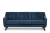 TERSO Skandynawska sofa 3 osobowa welur granatowa granatowy - zdjęcie 1