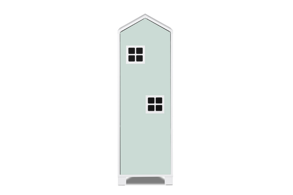 MIRUM Zestaw meble domki dla chłopca szare 4 elementy biały/ciemny miętowy/szary - zdjęcie 5