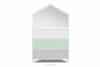 MIRUM Biała komoda dla dziecka domek zielony biały/ciemny miętowy/szary - zdjęcie 1