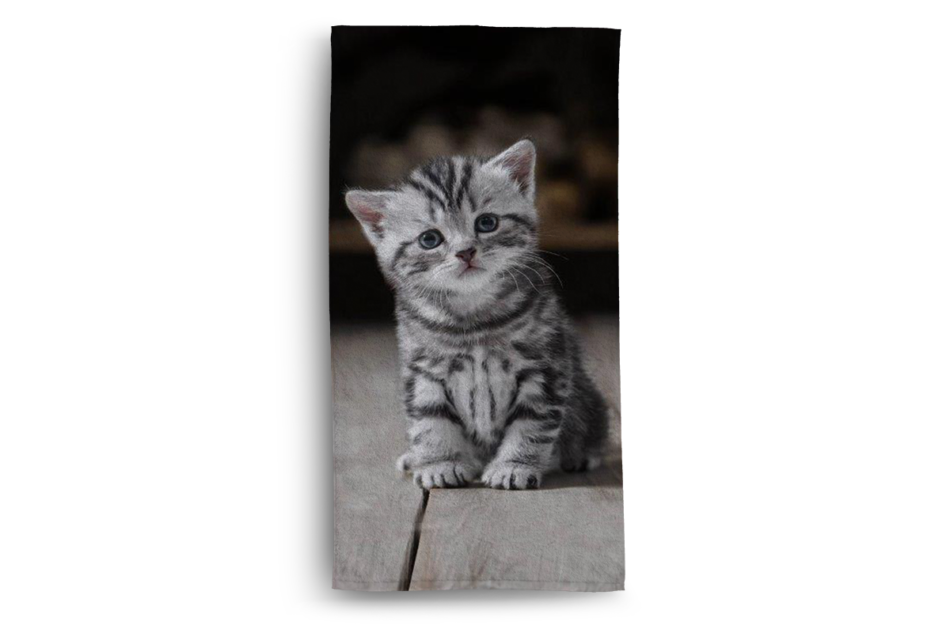 DIMUS Ręcznik kot szary/czarny - zdjęcie