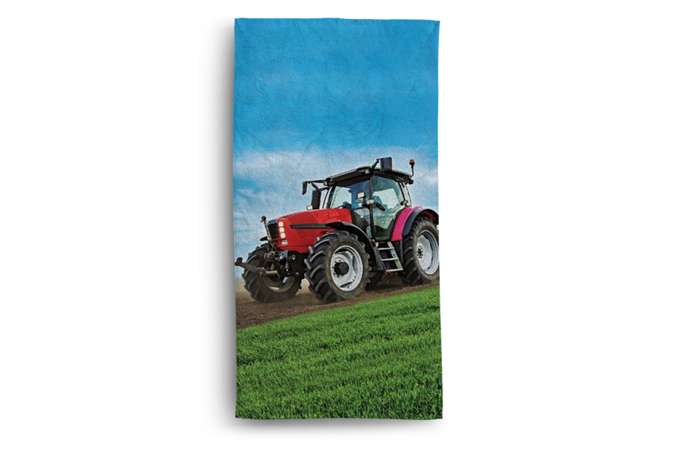 DIMUS Ręcznik traktor niebieski/czerwony/zielony - zdjęcie