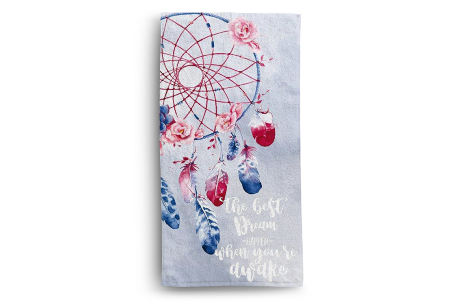 DIMUS Ręcznik łapacz snów niebieski/różowy - zdjęcie