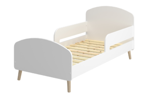 GAIA, https://konsimo.pl/kolekcja/gaia/ Rama łóżka dla dzieci ze stelażem biała biały/dąb - zdjęcie