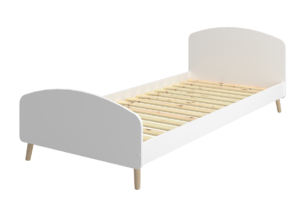 GAIA, https://konsimo.pl/kolekcja/gaia/ Duże łóżko dla dziecka białe biały/dąb - zdjęcie