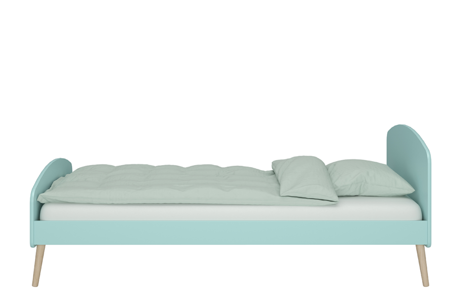 GAIA Duże łóżko dla dziecka pastelowe zielone miętowy/dąb - zdjęcie 8
