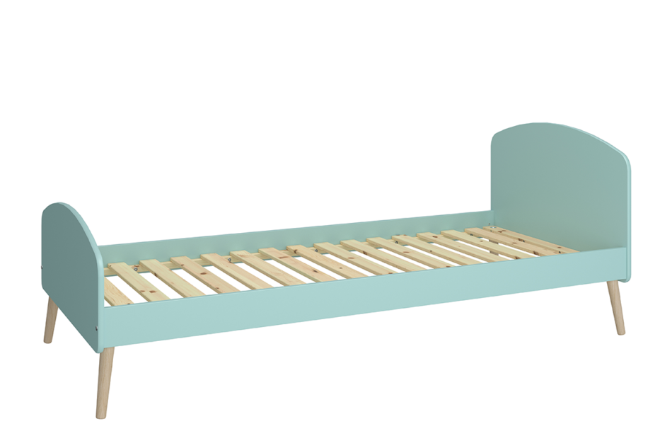 GAIA Duże łóżko dla dziecka pastelowe zielone miętowy/dąb - zdjęcie 3