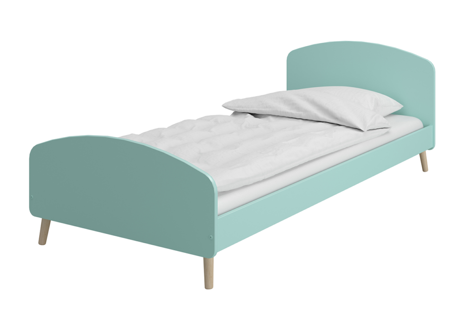 GAIA Duże łóżko dla dziecka pastelowe zielone miętowy/dąb - zdjęcie 2