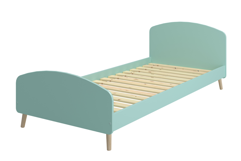 GAIA Duże łóżko dla dziecka pastelowe zielone miętowy/dąb - zdjęcie 0
