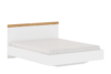 DAMINO Rama łózka do sypialni 160 x 200 biała / dąb biały połysk/dąb wotan - zdjęcie 1