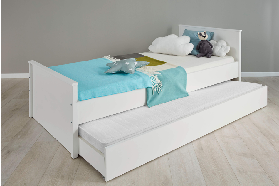 FARGE Elegancka rama łóżka 90 x 200 biała biały - zdjęcie 4