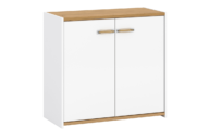 Skandynawska komoda z półkami 90 cm biała / dąb