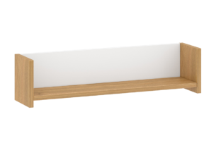 ANTHO, https://konsimo.pl/kolekcja/antho/ Skandynawska półka wisząca 90 cm biała / dąb biały/dąb naturalny - zdjęcie