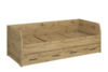 LEORI Pojedyncze łóżko z szufladami 90 x 200  ze stelażem w stylu loft dąb artisan dąb artisan - zdjęcie 1