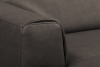 RICANO Narożnik skórzany w stylu loft na nóżkach szary lewy antracytowy - zdjęcie 11