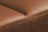 RICANO Narożnik skórzany w stylu loft na nóżkach ciepły brąz lewy brązowy - zdjęcie 12
