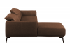 RICANO Narożnik skórzany w stylu loft na nóżkach brązowy lewy ciemny brązowy - zdjęcie 4