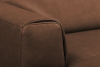 RICANO Narożnik skórzany w stylu loft na nóżkach brązowy lewy ciemny brązowy - zdjęcie 11