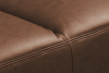 RICANO Narożnik skórzany w stylu loft na nóżkach brązowy lewy ciemny brązowy - zdjęcie 12