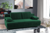 VENTI Sofa z funkcją spania z podłokietnikami welur butelkowa zieleń ciemny zielony - zdjęcie 2