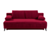 VENTI Sofa z funkcją spania z podłokietnikami welur bordowa bordowy - zdjęcie 1