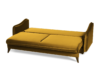 MELICO Kanapa rozkładana duże poduszki welur żółta musztardowy - zdjęcie 5