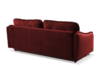 MELICO Kanapa rozkładana duże poduszki welur czerwona bordowy - zdjęcie 5