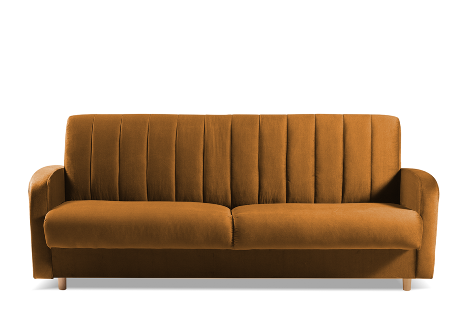 CAVICO Rozkładana sofa do salonu automat wersalkowy żółta musztardowy - zdjęcie 0