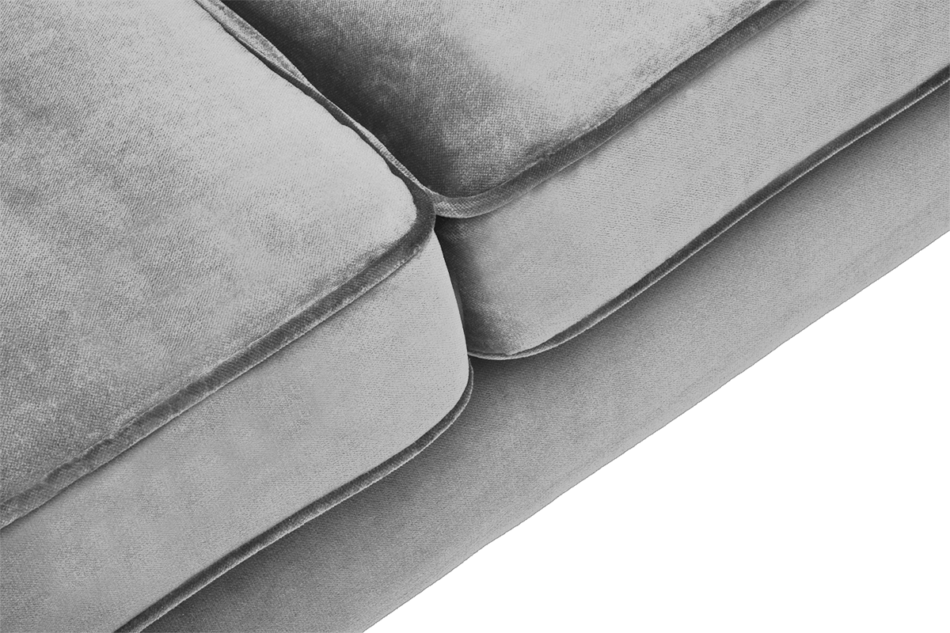 TERSO Skandynawska sofa 2 osobowa welur jasny szary jasny szary - zdjęcie 4