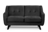 TERSO Skandynawska sofa 2 osobowa welur grafit grafitowy - zdjęcie 1