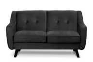 Skandynawska sofa 2 osobowa welur grafit