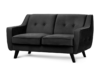 TERSO Skandynawska sofa 2 osobowa welur grafit grafitowy - zdjęcie 2