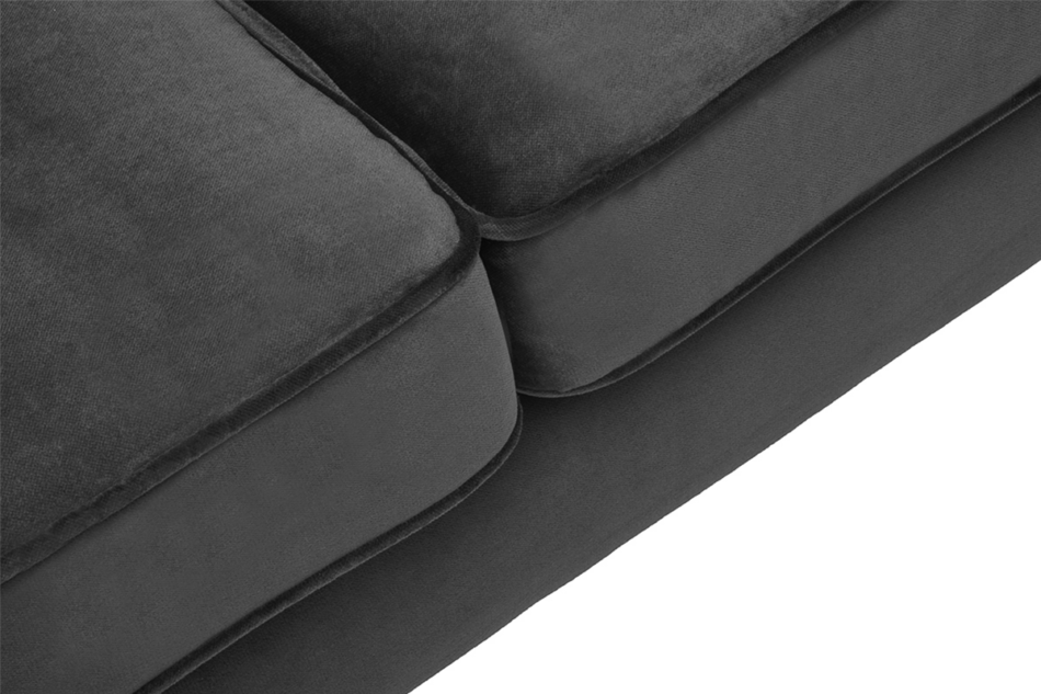TERSO Skandynawska sofa 3 osobowa welur grafit grafitowy - zdjęcie 3