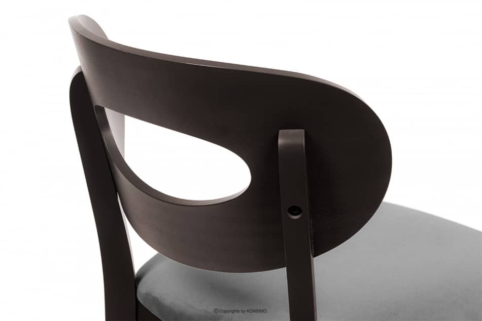 TANER Krzesło vintage wenge szare szary/wenge - zdjęcie 4