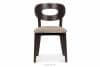 TANER Krzesło vintage wenge beżowe 2szt beżowy/wenge - zdjęcie 5