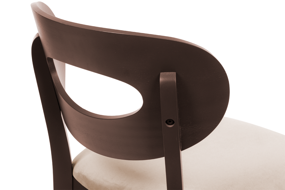 TANER Krzesło vintage machoń beżowe beżowy/mahoń - zdjęcie 5
