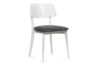 VINIS Krzesło nowoczesne białe drewniane szary szary/biały - zdjęcie 1