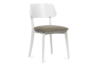 VINIS Krzesło nowoczesne białe drewniane beż beżowy/biały - zdjęcie 1