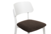 VINIS Krzesło nowoczesne białe drewniane brąz brązowy/biały - zdjęcie 5