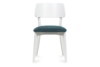 VINIS Krzesło nowoczesne białe drewniane turkus turkusowy/biały - zdjęcie 2