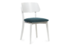 VINIS Krzesło nowoczesne białe drewniane turkus turkusowy/biały - zdjęcie 1