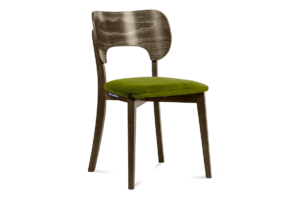 LYCO, https://konsimo.pl/kolekcja/lyco/ Krzesło loft orzech zielone olwikowy/orzech ciemny - zdjęcie