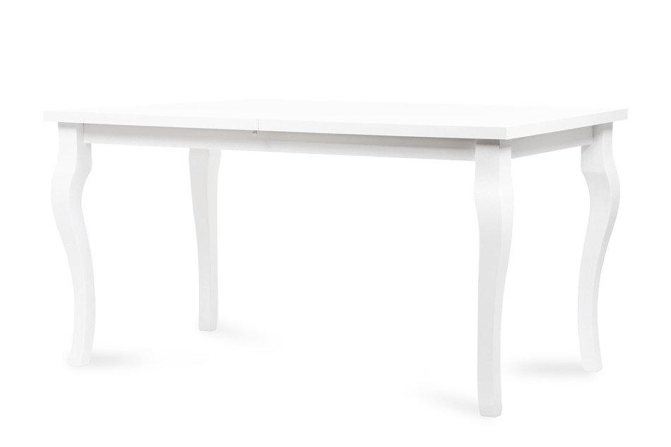 CABIO Stół rozkładany do jadalni glamour biały biały - zdjęcie 2