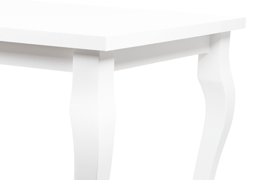 CABIO Stół rozkładany do jadalni glamour biały biały - zdjęcie 3