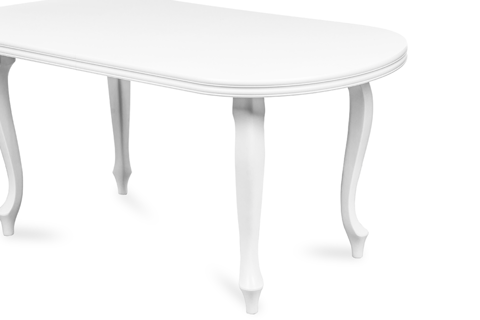 ALTIS Duży stół rozkładany 160 cm vintage biały biały - zdjęcie 3