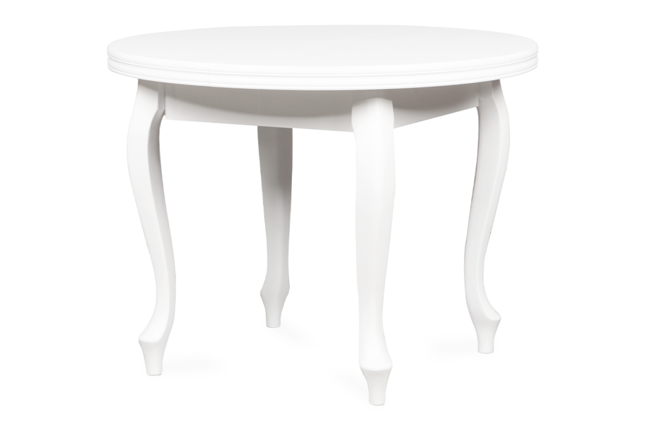 ALTIS Okrągły stół rozkładany glamour biały biały - zdjęcie 1