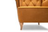 ERBO Skandynawski fotel uszak na drewnianych nóżkach żółty miodowy - zdjęcie 5